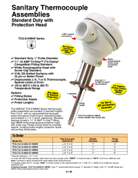 Thumbnail of document Data Sheet - TCS Protection Head Thermocouples Type T, J & K 3-A Sanitary Probe